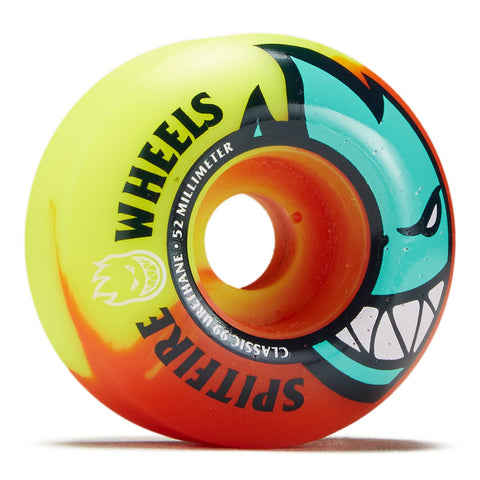 Spitfire Bighead Neon Wheels 53mm (Orange/Yellow Swirl)