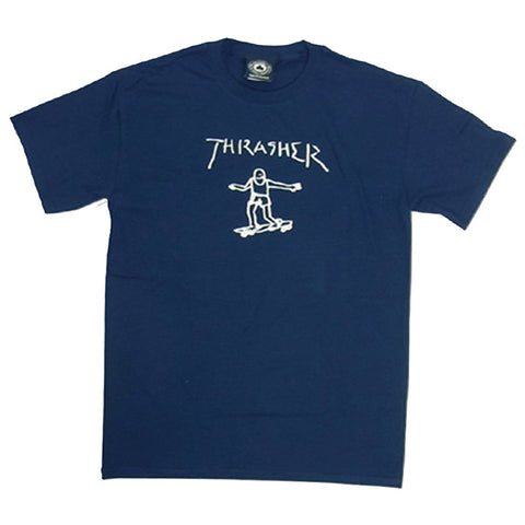 THRASHER "Gonz" T-Shirt By Mark Gonzales (Navy)