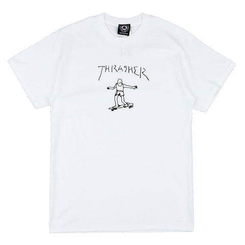 THRASHER "Gonz" T-Shirt By Mark Gonzales (White)