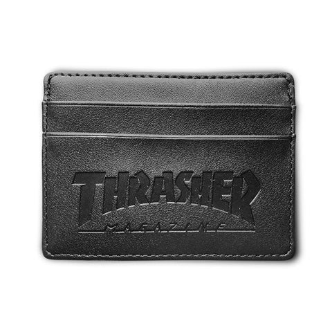 Thrasher Mag Leather Card Wallet Black
