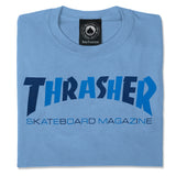 Thrasher Mag Logo Checkers T-Shirt (Carolina Blue)
