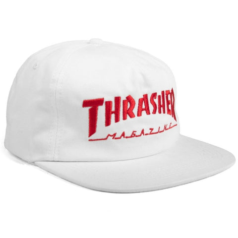 Thrasher Mag Logo Snapback Hat (White)
