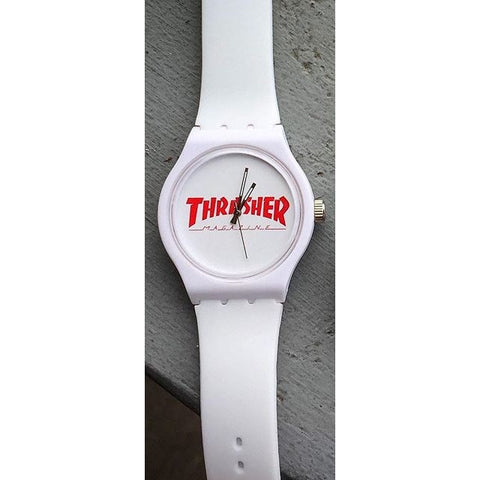 THRASHER "Mag Logo" Watch (White)