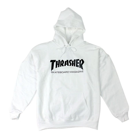 THRASHER "Mag Logo" Hooded Pullover Sweatshirt (White)