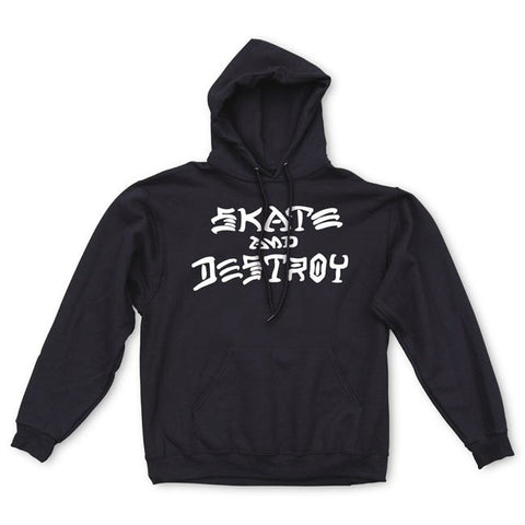 THRASHER "Skate And Destroy" Hooded Pullover Sweatshirt (Black)