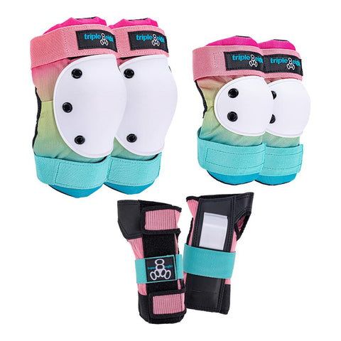 Triple Eight Saver Series Pads 3 Pack Shaved Ice Color Collection (Knee/Elbow/Wrist)