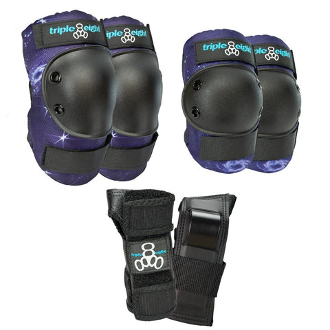 Triple Eight Saver Series Pads 3 Pack Galaxy Color Collection (Knee/Elbow/Wrist)