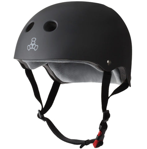 Triple Eight Certified Sweatsaver Helmet (Black Rubber)