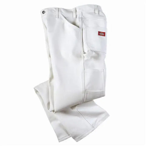 Dickies Relaxed Fit Straight Leg Cotton Utility Pants (White)