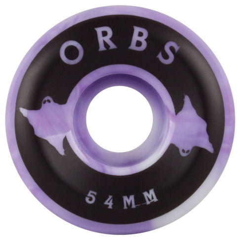 Welcome Orbs Specters Swirl Wheels (Purple/White) 54mm